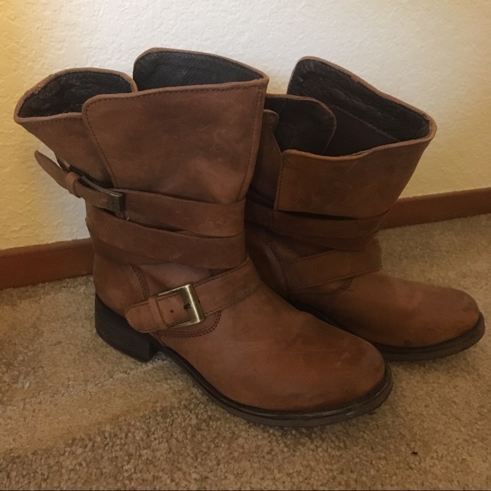 Brown Leather Steve Madden Boots